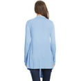 thumbnail image 3 of Women's Lightweight Casual Open Front Long Sleeve Solid Cardigan Office Wear S-3XL, 3 of 4