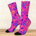 thumbnail image 5 of Compression Socks for Women Cute Animal Knitted Mid Calf Soft Comfort Mens Socks Blue One Size, 5 of 7