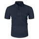 thumbnail image 1 of Camiseta informal de manga corta y color liso para hombre - Tejido ligero y transpirable - Cuello clásico para ocasiones informales de verano, 1 of 3
