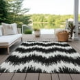 thumbnail image 6 of Addison Rugs Chantille Indoor/Outdoor Transitional Chevron Black Washable Rectangle Rug, 9' x 12', 6 of 6