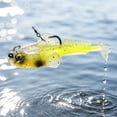 thumbnail image 5 of Bass Fishing Lure Soft Plastic Fishing Lures 0.46 Oz Weighted Pre Rigged Swimbaits for Bass Fishing Freshwater Fish Bait for Trout Walleye Pink Black 1 Pack, 5 of 6