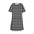 thumbnail image 5 of Summer Saving! Ashirexll Summer Dresses for Women, Midi Dresses for Women, Womens Casual Printed Short Sleeve Round Neck Ladies Dress, 5 of 6