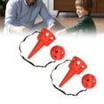 thumbnail image 2 of Rebound Balls,2 Set Catch A Ball Set Plastic Matte Surface Stable Grip Throw and Catch Ball for Reflexivity Exercise Children Gift Red, 2 of 9