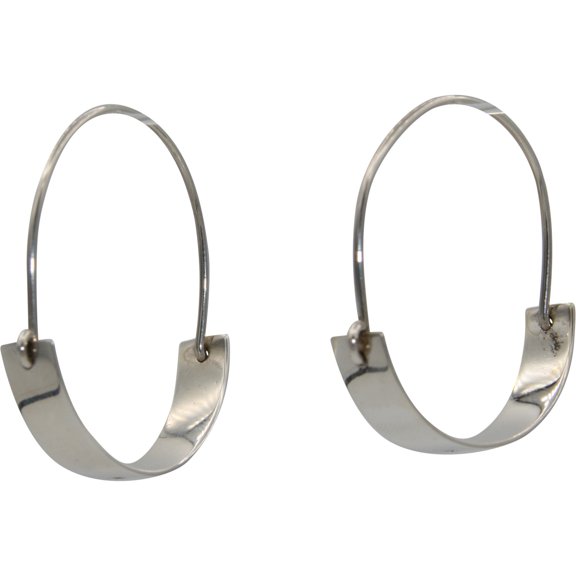Sterling Silver Swing Hoop Earrings