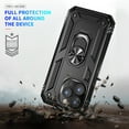 thumbnail image 5 of For Apple iPhone 14 Plus (6.7") Hybrid 3in1 Holster Combo Belt Clip Armor Rotatable Ring Stand Shock-Absorption Case Cover fit iPhone 14 Plus - Black, 5 of 8