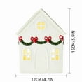 thumbnail image 3 of Light-Up LED House Christmas Tabletop Decoration, White, 6.75",B Resin, 3 of 6