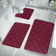 thumbnail image 7 of ABPWLY Home 3-Piece Bathroom Rug Set Non-Slip Absorbent Soft Toilet Mat for Floor Machine Washable Room Decor, 7 of 7