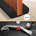 thumbnail image 4 of Twin Door Draft Stopper Weather Stripping Noise Blocker Window Breeze Blocker Adjustable Door Sweeps Grey, 4 of 5