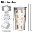 thumbnail image 4 of Dog Love Rainbow 10oz Tumblers Stainless Steel Tumbler with Lid and Straw,Vacuum Insulated Double Wall Travel Tumbler Cups with Cleaning Brush for Coffee, Tea, 4 of 4