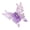 Purple, variant on batmeuy Butterflies Shape Hair Clip Transparent Anti-slip Cross Teeth Plastic Hair Claw Back Head Large Shark Hair Clip Hair Accessories