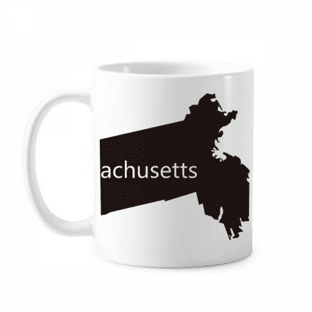 

Massachusetts USA Map Outline Mug Pottery Cerac Coffee Porcelain Cup Tableware