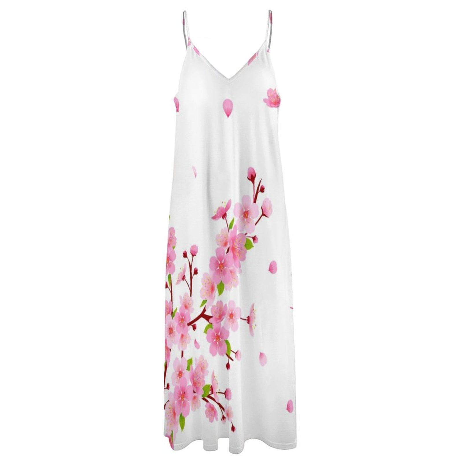 ワンピース Gather Volume Long Dress Cherry Blossom Plus Size] Phantom Wolf of the Dawn Tucked JSK