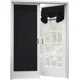 thumbnail image 1 of Juego de 2 cortinas para puertas francesas, parte trasera autoadhesiva, color negro, 66 x 203 cm, 1 of 6