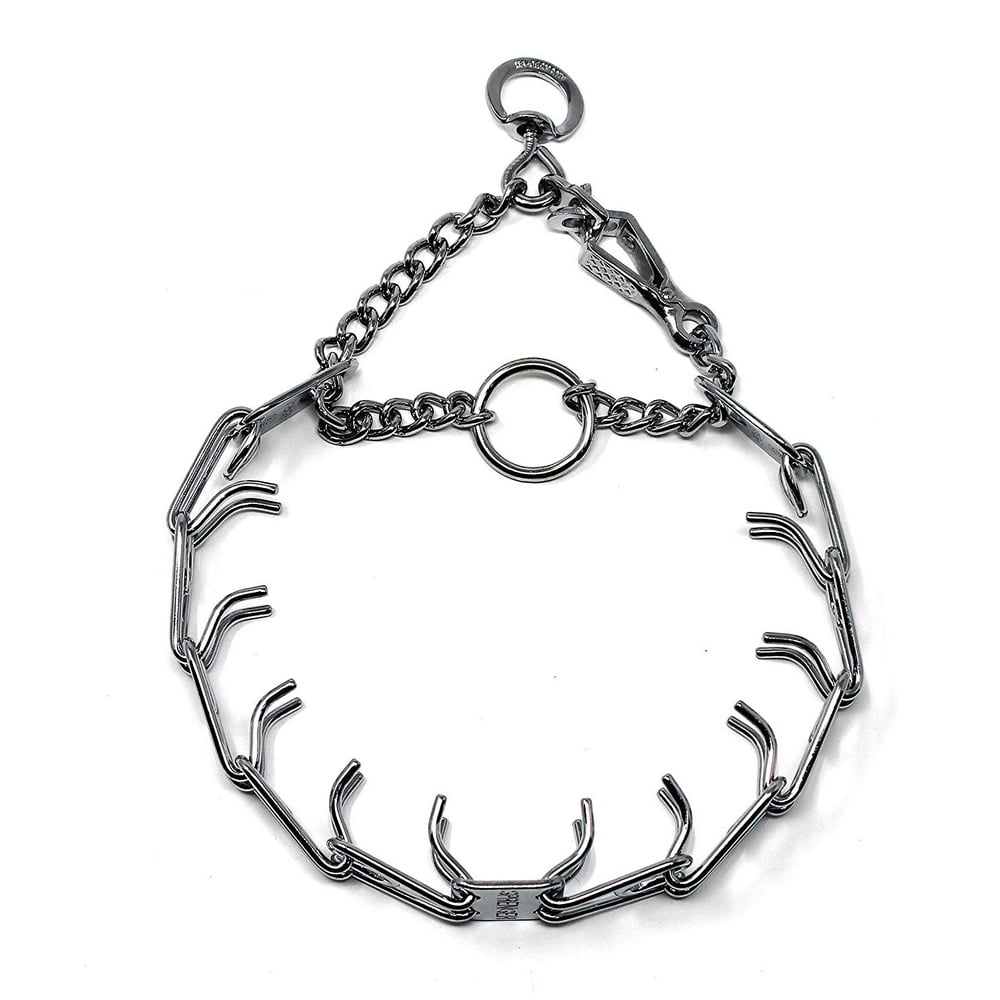 Herm Sprenger Prong Dog Training Collar with Quick Release Buckle UltraPlus Chrome Plated Steel