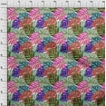 thumbnail image 4 of oneOone Cotton Poplin Purple Fabric Tropical Leaf Sewing Material Print Fabric By The Yard 42 Inch Wide, 4 of 4