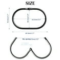 thumbnail image 3 of TABGIME Brushed Matte Black Metal Rustproof Oval Shaped Shower Curtain Rings Hooks, 12 Count, 3 of 5
