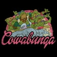 thumbnail image 2 of Junior's Teenage Mutant Ninja Turtles Distressed Pink Cowabunga Graphic Tee Black Medium, 2 of 3