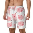 thumbnail image 2 of Balery Kawaii Pigs Mens Swim Trunks Swim Shorts for Men Quick Dry Inseam Beach Shorts with Compression Liner Pocket-3X-Large, 2 of 9
