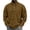 73#Brown, variant on Long Sleeve Shirts for Men Corduroy Henley Stand Collar Pullover Top Solid Color Loose Fit Casual for Everyday Activities Army Green XL