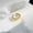 Gold, variant on 925 Sterling Silver Plain Band Above Knuckle Midi Pinkie Open Ring F0328-Silver-F - US 3