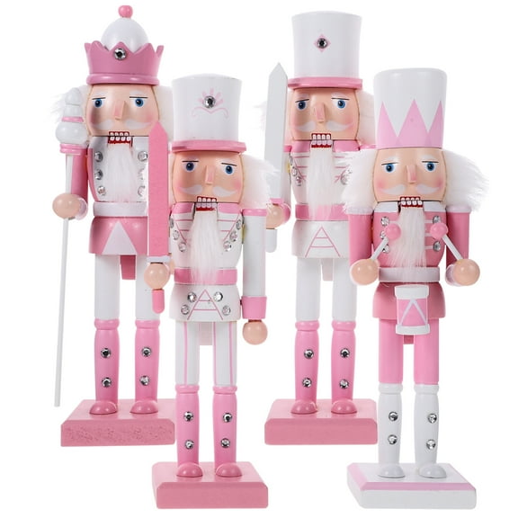 SEWACC Christmas Holiday Nutcracker Assorted Color 4Pcs 9.4X3.0X2.6In
