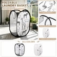 thumbnail image 2 of Collapsible Laundry Basket | Pop Up Laundry Hamper | Black Laundry Storage Organizer for Bathroom Dorm Bedroom, Safari Nursery Decor, 2 of 7