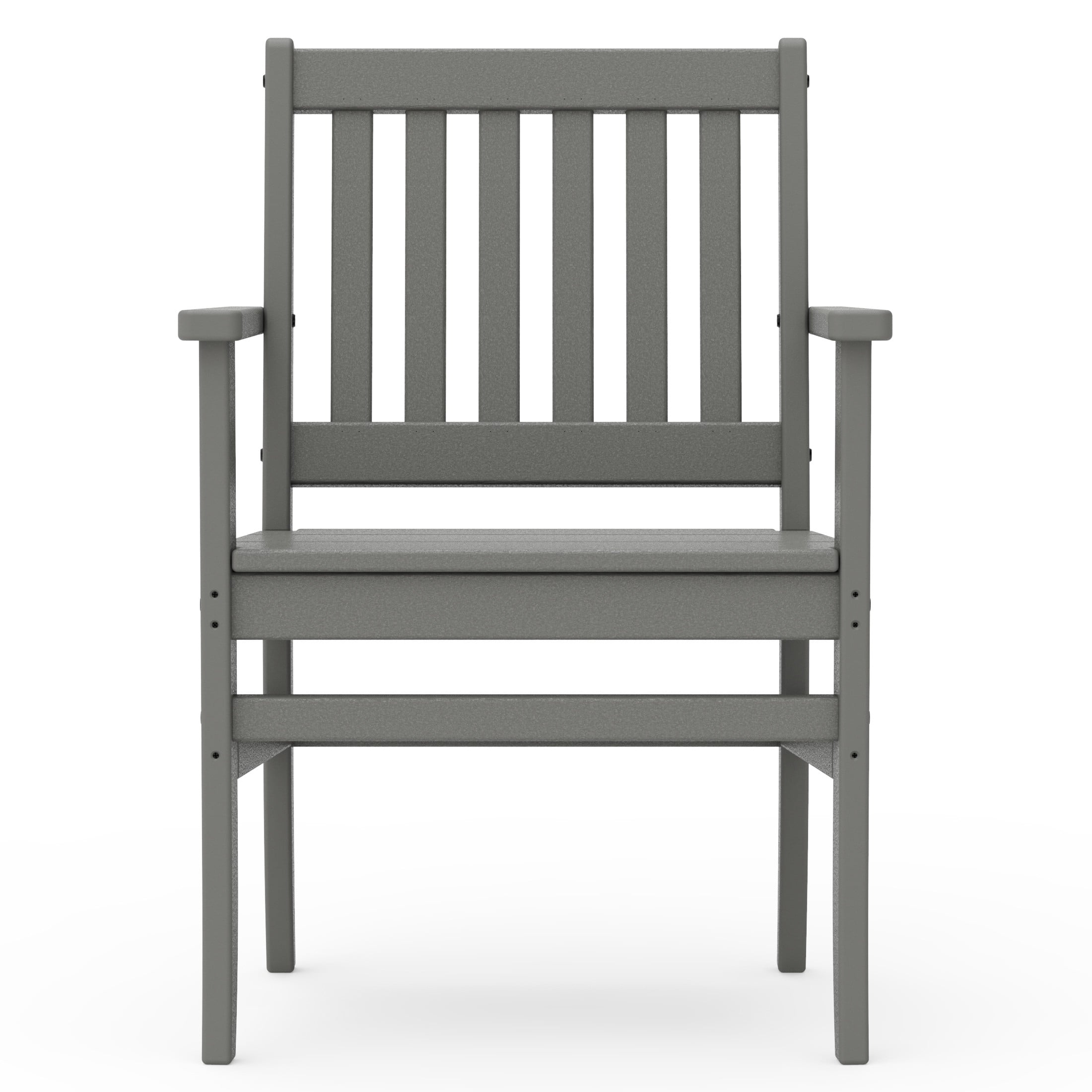 Better Homes & Gardens by POLYWOOD Southlake Outdoor Dining Arm Chair (2 Chairs), All-Weather HDPE, Patio Seat, Slate Gray