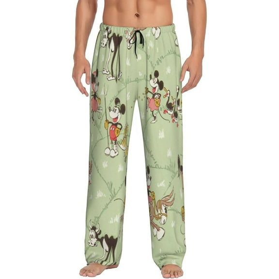 Mickey Pants with Pockets Soft Lightweight Sweatpants Funny Pajama Bottoms Fashion Lounge Pants for Men Women Small