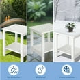 thumbnail image 6 of Riedhoff 2-Tiers Outdoor Side Table for Patio, 17.71" x 15.35"x 18.11", Weather Resistant, White, 6 of 8