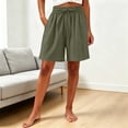 thumbnail image 6 of Asxite Plus Size Womens Pajamas Pants Elastic Waist Solid Pocket Casual Short Sleepwear, 6 of 6