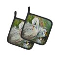 thumbnail image 1 of ""Caroline'S Treasures Garceta Blanca Bajo La Lluvia Par De Agarraderas Jmk1210Pthd 7.5Hx7.5W Multicolor"", 1 of 1