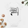thumbnail image 4 of Daddy's Fishing Buddy - Baby Clothes - Funny Newborn Bodysuit Outfits for Boys And Girls White-style-1 6months, 4 of 7