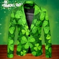 thumbnail image 2 of MSJUHEG St Patricks Day Men's Party Suit Suits for Men Solid Color Prom Suit Jacket with Tie Pants Jackets for Men Grey S, 2 of 5