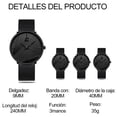 thumbnail image 4 of Kit Reloj 3 Piezas Minimalista A La Moda De Pulsera Y Collar Modelo Negro, 4 of 4