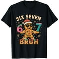 thumbnail image 2 of 100% Cotton Bruh 67 Christmas Six Seven Gingerbreadman Boys 67 Christmas T-Shirt, 2 of 5