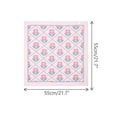 thumbnail image 3 of INSPIRE CHIC Women's Floral Printed Cotton Blended Scarves, Small Square Flowers Gauze Headscarf Neckerchief 21.7x21.7" Rust Red, 3 of 6
