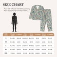 thumbnail image 4 of Fotbe Rose Flowers Pattern Long Sleeve Pajama Set for Women,Sleepwear Set,2-piece Loungewear Set,Soft PJs Comfy Nightwear with Pockets -Medium, 4 of 7