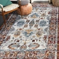 thumbnail image 3 of Luxee Designs Alexandria Floral Area Rug 8x10, Low Pile Area Rugs for Living Room, Kitchen, Bedroom - Brown, 3 of 4