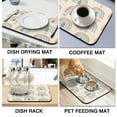 thumbnail image 4 of Washable Rubber Bohemian Style Dish Drying Mats for Kitchen Counter Home Large Coffee Bar Pad Accessories and Decor for Utensils Stemware 23.5''x15.5'', 4 of 7