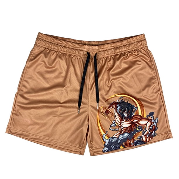 Pantalones cortos de Anime Attack On Titan para hombre, Shorts de baño para playa, deportivos, para gimnasio, correr, estampados, transpirables Fivean unisex