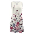 thumbnail image 4 of SMihono Robe Maxi Bohème d'Été pour Femmes Grande Taille Décontractée Imprimée Col en V Manches Courtes Ample Longueur Genou Robe de Plage, 4 of 5