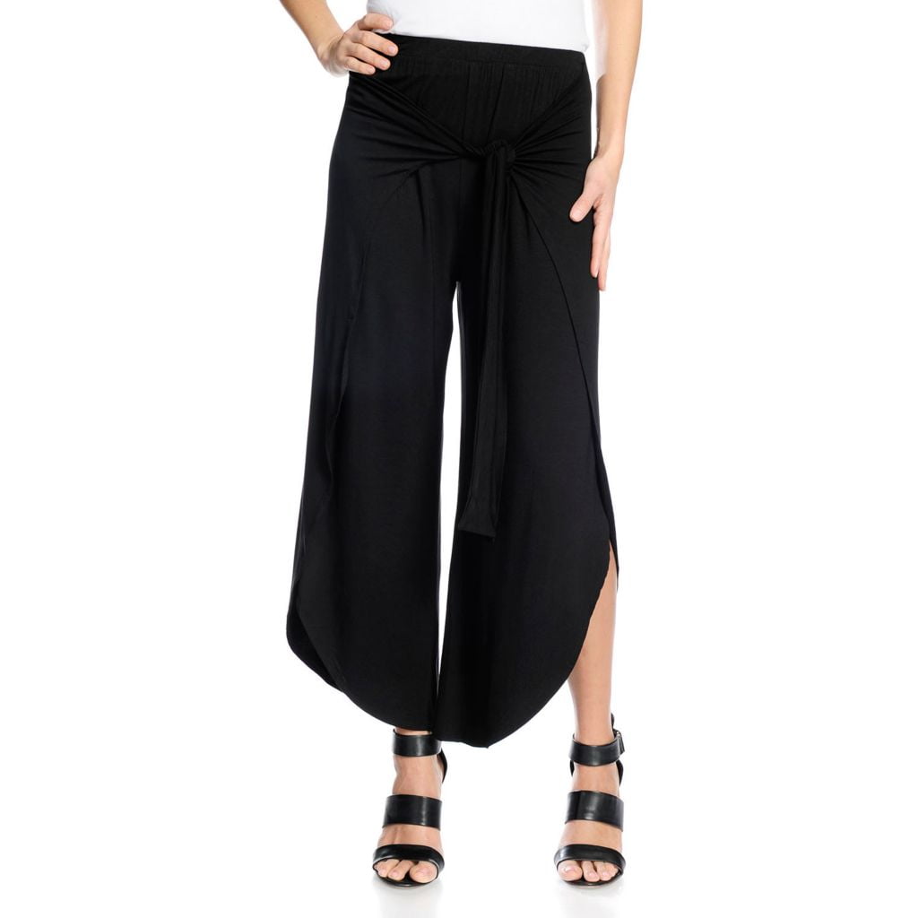 Stretch Knit Elastic Waist Wide Tulip 