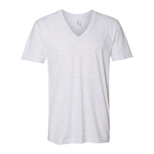 Fine Jersey V-Neck Tee, S, Ash Grey