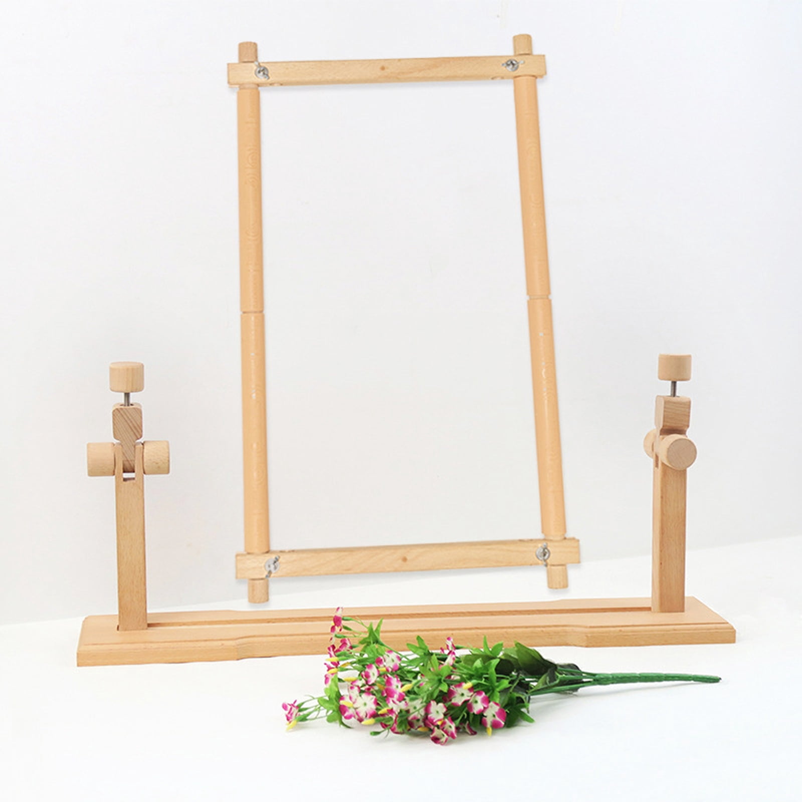 Cross Stitch Frame,Frame Embroidery Floor Stand,220 Degree Rotation Adjustable Cross Stitch Frame Stand,Hands Free Embroidery Hoop for Embroidery Lovers,58x12cm