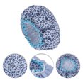 thumbnail image 3 of Unique Bargains Leopard Double Layer Shower Cap 1 Pc Purple, 3 of 5