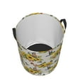 thumbnail image 3 of Balery Bird Sunflowers Round Laundry Basket with Handles Waterproof Freestanding Laundry Hamper for Clothes Toys in the Dorm and Family-Medium, 3 of 8