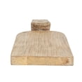 thumbnail image 5 of Creative Co-Op Large Hand-Carved Mango Wood Cheese Slicer and Cutting Board with Face Handle Design and Combed Finish, Natural, 5 of 5