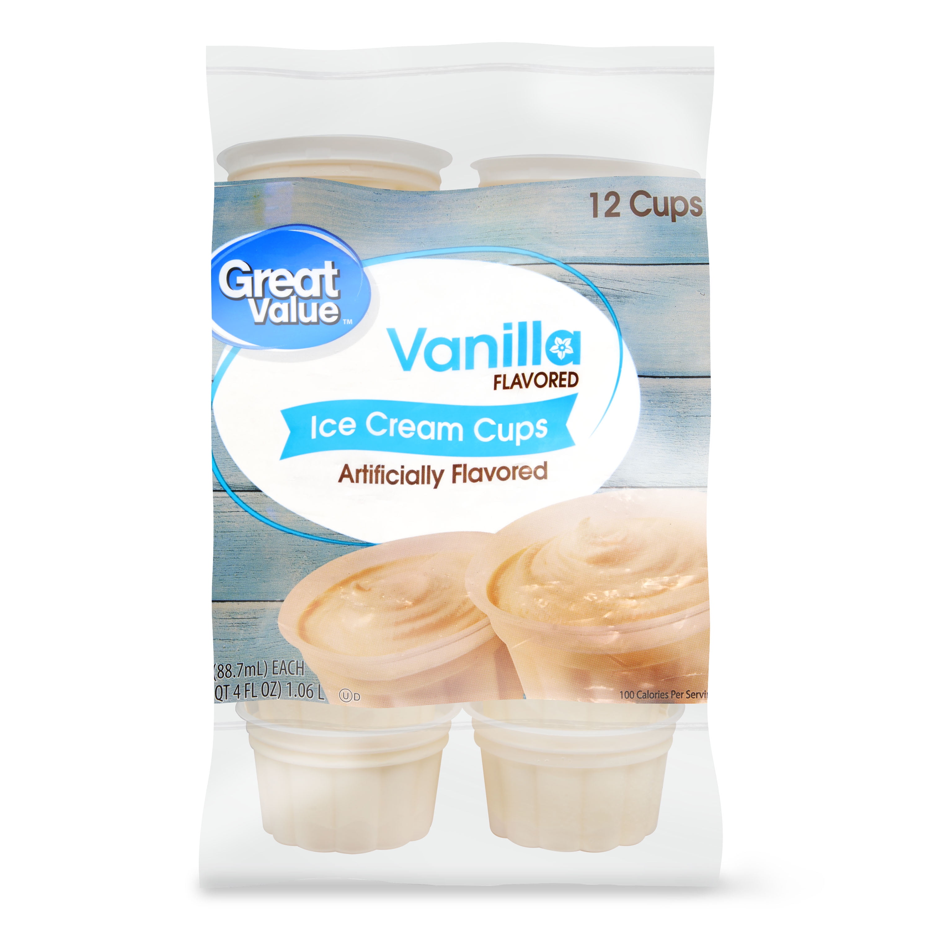 Great Value Vanilla Ice Cream Cups