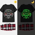 thumbnail image 3 of Pijama familiar luminoso a juego para Navidad, conjunto de pijama corto negro, miembro orgulloso de la lista traviesa, 2023, 3 of 3