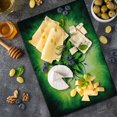 thumbnail image 5 of Lotus Cutting Board, Psychedelic Floral Mandala Digital Image, Decorative Tempered Glass Cutting and Serving Board, Large Size, Emerald Lime Green, by Ambesonne, 5 of 5